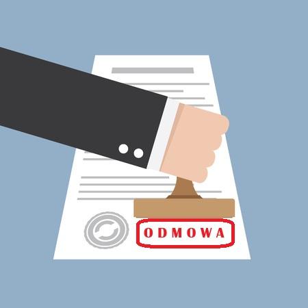 obraz przedstawiający pieczęć odmowną na pismie