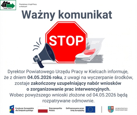 Obrazek dla: Zakończenie naboru wniosków o zorganizowanie prac...